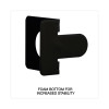 Jumbo Deluxe Economy Bookends, Nonskid Base, 5.88 x 8.25 x 9, Heavy Gauge Steel, Black, Pair