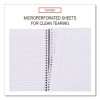 Wirebound Notebook, 3-Subject, Medium/College Rule, Black Cover, (120) 9.5 x 6 Sheets