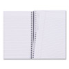 Wirebound Notebook, 3-Subject, Medium/College Rule, Black Cover, (120) 9.5 x 6 Sheets