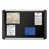 Soft-Touch Bulletin Board, 72" x 48", Black Surface, Black/Satin Aluminum Frame