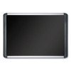Soft-Touch Bulletin Board, 72" x 48", Black Surface, Black/Satin Aluminum Frame