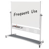 Revolver Easel, Horizontal Orientation, 70.8" x 47.2", White Surface, Satin Aluminum Frame