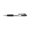 Comfort Grip Ballpoint Pen, Retractable, Medium 1 Mm, Black Ink, Clear/Black Barrel, Dozen
