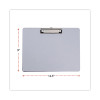 Plastic Brushed Aluminum Clipboard, Landscape Orientation, 0.5" Clip Capacity, Holds 11 x 8.5 Sheets, Silver