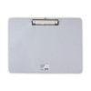 Plastic Brushed Aluminum Clipboard, Landscape Orientation, 0.5" Clip Capacity, Holds 11 x 8.5 Sheets, Silver