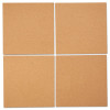Cork Tile Panels, Classic Synthetic Cork Surface, 12" x 0.38" x 12", Brown, 4/Pack