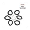 Wrist Coil Plus Key Ring, Plastic, Black, 6/Pack