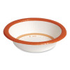 Heavy-Weight Paper Bowls, 12 Oz, White/Orange, 125/Pack