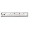 Stainless Steel Office Ruler With Non Slip Cork Base, Standard/Metric, 12" Long