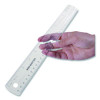 Non-Shatter Flexible Ruler, Standard/Metric, 12" (30 Cm) Long, Plastic, Clear, 12/Box