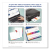 Customizable Table Of Contents Ready Index Multicolor Dividers, 26-Tab, a To z, 11 x 8.5, White, 6 Sets