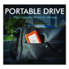 Rugged Portable External Hard Drive, 2 Tb, Usb-C, Orange/Silver