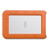 Rugged Portable External Hard Drive, 2 Tb, Usb-C, Orange/Silver