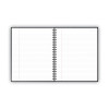 Hardbound Notebook With Pocket, 1-Subject, Wide/Legal Rule, Black Cover, (96) 11 x 8.5 Sheets