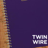 Jewel Tone Notebook With Gold Twin-Wire Binding, 1-Subject, Wide/Legal Rule, Jewel Tone Purple Cover, (80) 9.5 x 7.25 Sheets