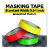 Expressions Masking Tape, 3" Core, 0.94" X 20 Yds, Red, Green, Yellow, 3 Rolls/Pack