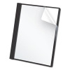 Clear Front Standard Grade Report Cover, Three-Prong Fastener, 0.5" Capacity, 8.5 X 11, Clear/Black, 25/Box
