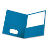 Twin-Pocket Folder, Accommodates (100) 11 x 8.5 Sheets, Light Blue, 25/Box