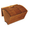 Heavy-Duty Expanding File With Reinforced Flap, 21 Sections, Elastic Cord Closure, 1/3-Cut Tabs, Legal Size, Redrope