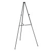 Lightweight Telescoping Tripod Easel, 38" To 66" Tall, Metal, Black, Supports Up To 25 Lb