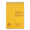 Standard Spiral Steno Pad, Brown Cover, Gregg Rule, (60) Eye-Ease Green 6 x 9 Sheets
