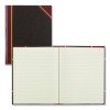 Texthide Eye-Ease Record Book, Black/Burgundy/Gold Cover, 10.38 X 8.38 Sheets, 150 Sheets/Book