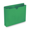 Colored File Jackets With Reinforced Double-Ply Tab, Straight Tab, Letter Size, Green, 50/Box