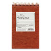 Gold Fibre Retro Wirebound Writing Pads, Red Cover, Medium/College Rule, (80) White 5 x 8 Sheets