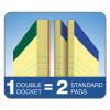 Double Docket Ruled Pads, Pitman Rule Variation (Offset Dividing Line - 3" Left), (100) Canary Yellow 8.5 x 11 Sheets, 6/Pack