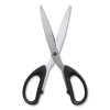 Stainless Steel Scissors, 7" Long, 2.64" Cut Length, Straight Assorted Color Handles, 2/Pack