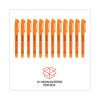 Pocket Highlighters, Fluorescent Orange Ink, Chisel Tip, Orange Barrel, Dozen