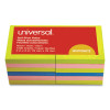 Fan-Folded Self-Stick Pop-Up Note Pads, 3" x 3", Assorted Neon Colors, 100 Sheets/Pad, 12 Pads/Pack