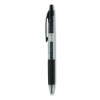 Comfort Grip Gel Pen, Retractable, Medium 0.7 Mm, Black Ink, Clear/Black Barrel, 36/Pack