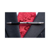 F-301 Ballpoint Pen, Retractable, Fine 0.7 Mm, Black Ink, Stainless Steel/Black Barrel, 2/Pack