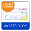 Money/Rent Receipt Book, Two-Part Carbonless, 4.88 x 2.75, 50 Forms Total