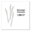 Mediumweight Polypropylene Cutlery, Knife, Plastic, White, 1,000/Carton