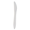 Elegant Dinnerware Heavyweight Cutlery, Knife, Plastic, White, 500/Box