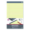 Notepads, Wide/Legal Rule, (50) Canary 8.5 x 14 Sheets, 12/Pack