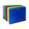 Moisture-Resistant File Pockets, 1" Expansion, Letter Size, Assorted Colors, 10/Pack