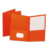 Twin-Pocket Folder, Accommodates (100) 11 x 8.5 Sheets, Orange, 25/Box