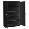 Assembled Jumbo Steel Storage Cabinet, 48w X 18d X 78h, Black