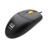 Imouse W3 Waterproof Antimicrobial Mouse With Magnetic Scroll Wheel, Usb 2.0, Left/Right Hand Use, Black