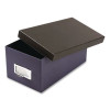 Index Card Storage Box, Holds 1,000 4 X 6 Cards, 6.5 X 11.5 X 5, Pressboard, Indigo/Black