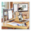 Slat Rail With Posts For Slat Wall System For 32" Tvs, 8.1w x 5.7d x 5.51h, Silver, Supports 33 Lb