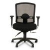 Alera Etros Series Mesh Mid-Back Petite Multifunction Chair, Supports Up To 275 Lb, 17.16" To 20.86" Seat Height, Black