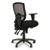 Alera Etros Series Mesh Mid-Back Petite Multifunction Chair, Supports Up To 275 Lb, 17.16" To 20.86" Seat Height, Black