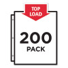 Heavyweight Easy Load Non-Glare Sheet Protector Value Pack, Side: 3-Hole Punched, Top Load 8.5 x 11 Insert, Clear, 200/Box