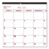 Monthly Desk Pad Calendar, 22 x 17, White/Burgundy Sheets, Black Binding, Black Corners, 12-Month (Jan To Dec): 2026