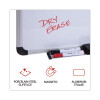 Deluxe Porcelain Magnetic Dry Erase Board, 72" x 48", White Surface, Silver/Black Aluminum Frame