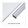Deluxe Porcelain Magnetic Dry Erase Board, 72" x 48", White Surface, Silver/Black Aluminum Frame